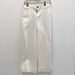 White Gap High Rise Wide Leg Cropped Jeans Size 6